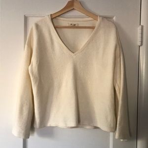 Madewell v-neck top with bell sleeves